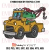 1th Birthday Tow Truck Dinosaur Embroidery Design, One Year Old Kids Birthday Machine Embroidery Digitized Pes Files