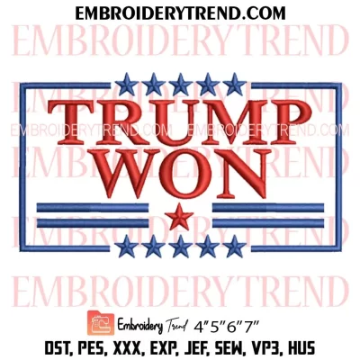 Trump Force 47 Embroidery Design, Trump President Machine Embroidery Digitized Pes Files