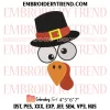 Turkey Squad Embroidery Design, Thanksgiving Day Machine Embroidery Digitized Pes Files