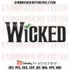 Elements Broom Wicked Embroidery Design, Wicked The Musical Machine Embroidery Digitized Pes Files