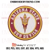 Arizona State Sun Devils Hello Kitty Cheerleader Embroidery Design, NCAA Football Fan Machine Embroidery Digitized Pes Files