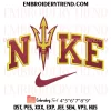 Arizona State Sun Devils Est 1885 Embroidery Design, NCAA Team Logo Machine Embroidery Digitized Pes Files