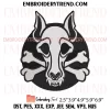 Orange Dog in Balaclava Embroidery Design, Animal Machine Embroidery Digitized Pes Files