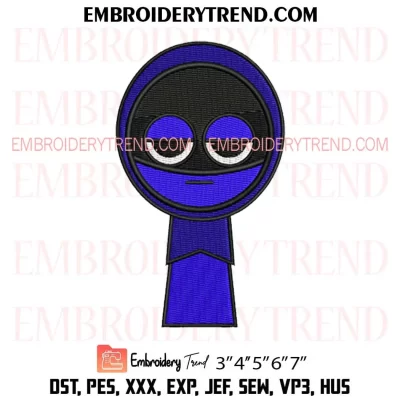 Sprunki Sound Team Embroidery Design, Sprunki Game Machine Embroidery Digitized Pes Files