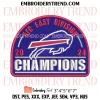 2024 AFC East Division Champions Buffalo Bills Embroidery Design, NFL Buffalo Bills Machine Embroidery Digitized Pes Files