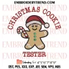 Cookie Tester Embroidery Design, Gingerbread Machine Embroidery Digitized Pes Files