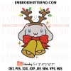 Pochacco Reindeer Christmas Embroidery Design, Pochacco and Christmas Bells Machine Embroidery Digitized Pes Files