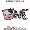 Cow Birthday Squad Embroidery Design, Cute Gift Birthday Machine Embroidery Digitized Pes Files