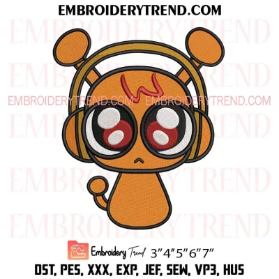 Cute Oren Sprunki Embroidery Design, Oren Orange Sprunki Toy Machine Embroidery Digitized Pes Files