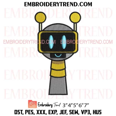 Fun Bot Incredibox Sprunki Embroidery Design, Sprunki Game Machine Embroidery Digitized Pes Files