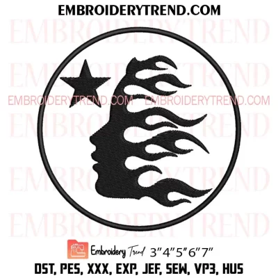 Hellstar V1 Vector Embroidery Design, Hellstar Logo Machine Embroidery Digitized Pes Files