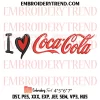 I Need A Diet Coke Embroidery Design, Diet Coke Lover Gift Machine Embroidery Digitized Pes Files