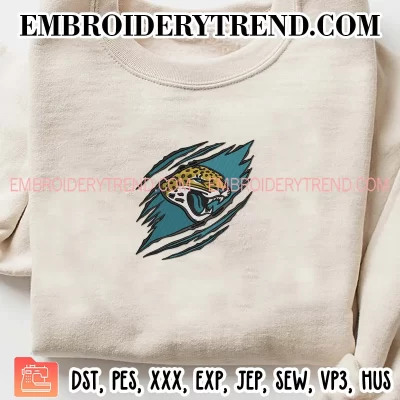 Jacksonville Jaguars Claws Embroidery Design, NFL Sport Machine Embroidery Digitized Pes Files