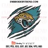 Jacksonville Jaguars x Nike Embroidery Design, NFL Logo Football Machine Embroidery Digitized Pes Files