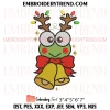 Kuromi Reindeer Christmas Embroidery Design, Kuromi and Christmas Bells Machine Embroidery Digitized Pes Files