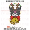 My Melody Reindeer Christmas Embroidery Design, My Melody and Christmas Bells Machine Embroidery Digitized Pes Files