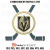 Vegas Golden Knights Est 2016 Embroidery Design, Hockey Team Logo Machine Embroidery Digitized Pes Files