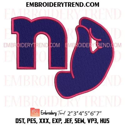 New York Giants Hand Embroidery Design, NFL Football Machine Embroidery Digitized Pes Files