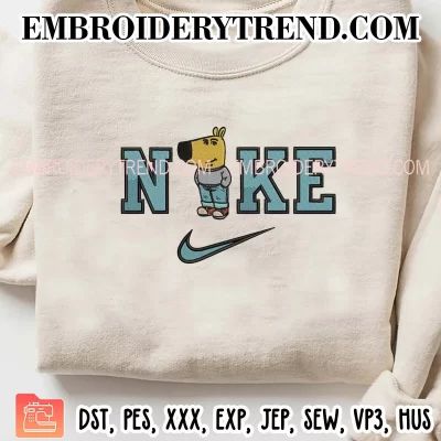 Nike Chill Guy Embroidery Design, Meme Chill Guy Machine Embroidery Digitized Pes Files