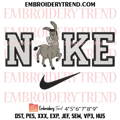 Nike Donkey Shrek Embroidery Design, Disney Shrek Machine Embroidery Digitized Pes Files