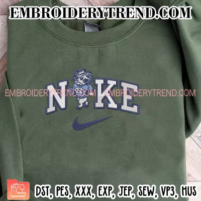 Nike Mascot North Carolina Tar Heels Embroidery Design, Sport Logo Machine Embroidery Digitized Pes Files