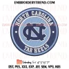 North Carolina Tar Heels Est 1789 Embroidery Design, NBA Logo Machine Embroidery Digitized Pes Files