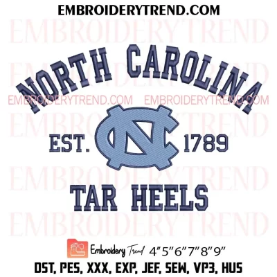 Hello Kitty Cheerleader North Carolina Tar Heels Embroidery Design, Basketball Cheerleader Fan Machine Embroidery Digitized Pes Files