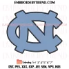 North Carolina Tar Heels Est 1789 Embroidery Design, NBA Logo Machine Embroidery Digitized Pes Files