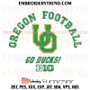 Oregon Ducks State Embroidery Design, Football Ducks State Machine Embroidery Digitized Pes Files