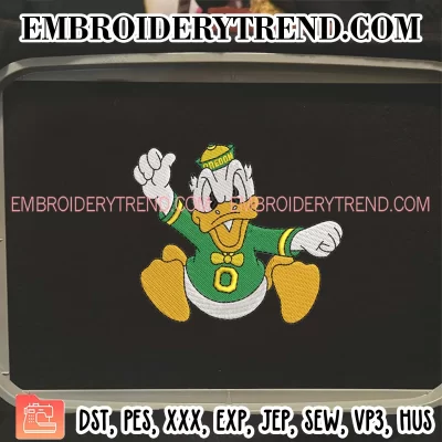 Oregon Ducks Embroidery Design, NCAA Logo Machine Embroidery Digitized Pes Files