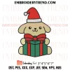 My Melody with Christmas Gift Embroidery Design, Melody Santa Holiday Machine Embroidery Digitized Pes Files