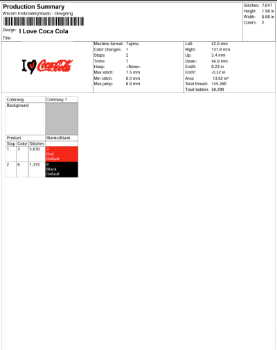I Love Coca Cola Embroidery Design, Soft Drink Coca Machine Embroidery Digitized Pes Files