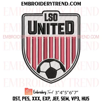 Soccer USO United Embroidery Design, Sport Logo Machine Embroidery Digitized Pes Files