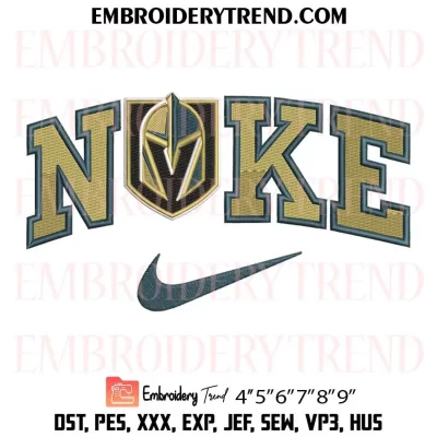 Vegas Golden Knights x Nike Embroidery Design, NHL Hockey Team Machine Embroidery Digitized Pes Files