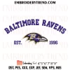 Baltimore Ravens Circle Logo Embroidery Design, NFL Team Machine Embroidery Digitized Pes Files