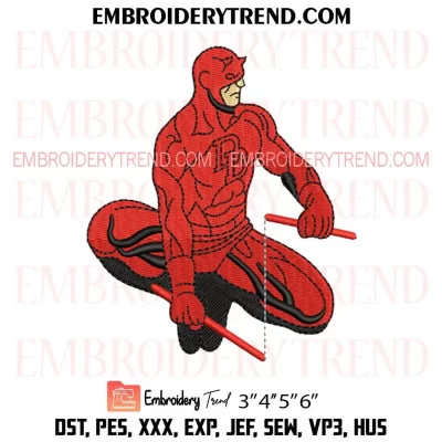 Nike Daredevil Embroidery Design, Marvel Machine Embroidery Digitized Pes Files