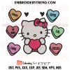 Hello Kitty and Tiny Chum Heart Embroidery Design, Cute Kitty Valentine Teddy Bear Machine Embroidery Digitized Pes Files