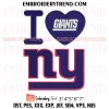 New York Giants X Nike Embroidery Design, NFL Logo Football Machine Embroidery Digitized Pes Files