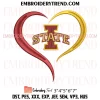 Iowa State Cyclones Mascot Embroidery Design, NCAA Logo Machine Embroidery Digitized Pes Files