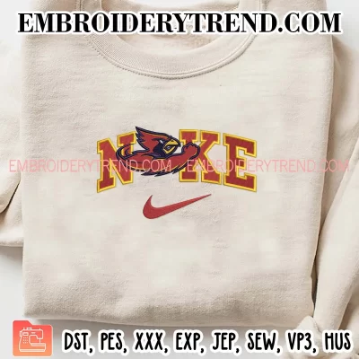 Iowa State Cyclones Mascot x Nike Embroidery Design, NCAA Logo Machine Embroidery Digitized Pes Files