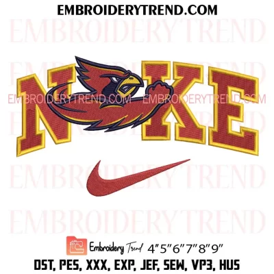 Iowa State Cyclones Mascot x Nike Embroidery Design, NCAA Logo Machine Embroidery Digitized Pes Files