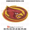 Mascot Iowa State Cyclones Logo Embroidery Design, NCAA Iowa State Machine Embroidery Digitized Pes Files