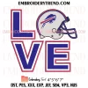 Buffalo Bills Helmet Embroidery Design, Football NFL Machine Embroidery Digitized Pes Files