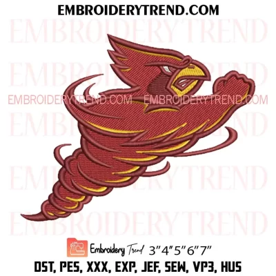 Mascot Iowa State Cyclones Logo Embroidery Design, NCAA Iowa State Machine Embroidery Digitized Pes Files