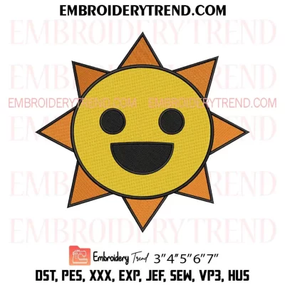 Mr Sun Incredibox Sprunki Embroidery Design, Sprunki Game Machine Embroidery Digitized Pes Files