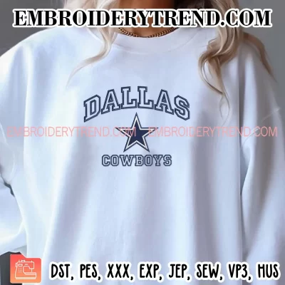 NFL Dallas Cowboys Embroidery Design, NFL Football Machine Embroidery Digitized Pes Files