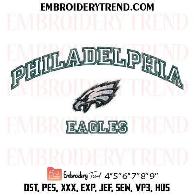 NFL Philadelphia Eagles Embroidery Design, NFL Football Machine Embroidery Digitized Pes Files