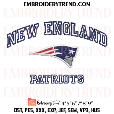 Love My New England Patriots Embroidery Design, Football Team NFL Machine Embroidery Digitized Pes Files