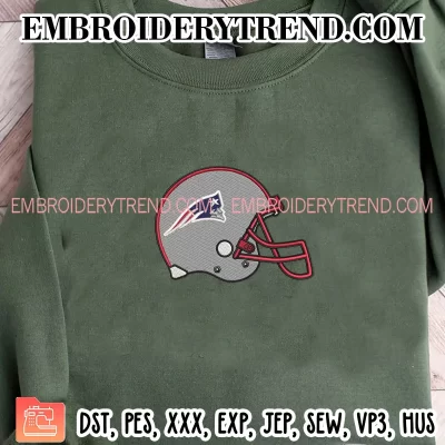 New England Patriots Helmet Embroidery Design, Football NFL Machine Embroidery Digitized Pes Files