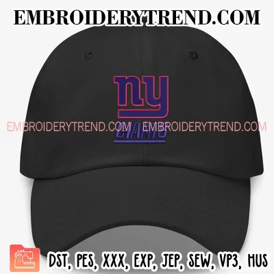 New York Giants Football Embroidery Design, Giants NFL Logo Machine Embroidery Digitized Pes Files